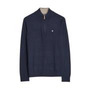 Navy Merino Half-Zip Sweater