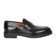 Sorte Lær Penny Loafers