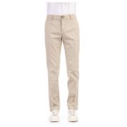 Beige Chino Bukser med Delavé Look