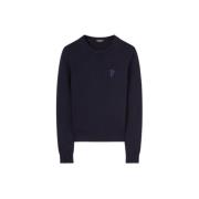 Ull Crewneck Genser med Patch