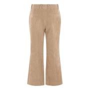 Beige Corduroy Flare Bukser