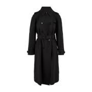 Sort Trenchcoat for Kvinner