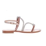 Fløyels- og Tau Blush Sandal