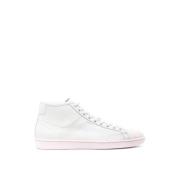 Hvit/Rose Logo Mid-Top Sneakers