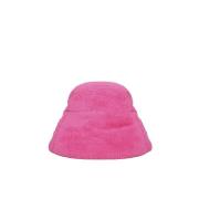 Fuchsia Polyester Hatt med Smal Brem