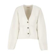 Ivory Kasjmir Strikket Cardigan