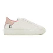 Hvit-Rosa Sfera Patent Skinn Sneakers med Lisser