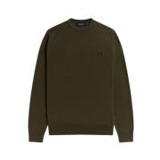 Klassisk Crew Neck Jumper i Army Green