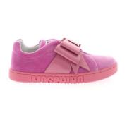 Bow Velvet Sneakers - Rosa