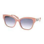 McQueen Graffiti Cat-Eye Solbriller