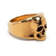 Gull Skull Signet Ring for Menn