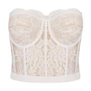 Ivory Blomster Blonde Bustier Topp