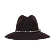 Ull Fedora Hatt med Studs