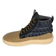 Herre High Top Sneaker med Nubuck/Nylon og Sømmer - Beige