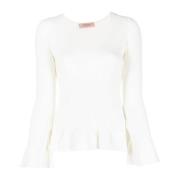 Bianco Ruffle Erme Sweatshirt