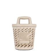 Elfenben Cut-Out Bucket Bag