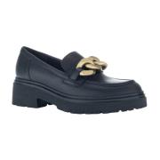 Svart Gull Matt Lukkede Loafers