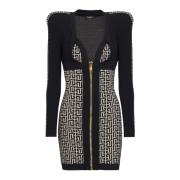 Monogrammert bodycon-strikket kjole