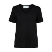 Essential Ss V-Neck Tee - Black