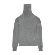 Grå Cashmere Turtleneckgenser