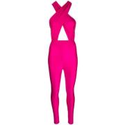 Fuchsia Åpen Rygg Jumpsuit