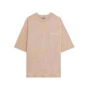 Oversized Logo Print Bomull T-skjorte