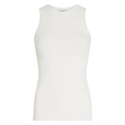 Off-White Calvin Klein Rib Fitted Scooped Tank Overdeler