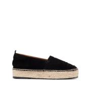 Sort Espadrilles Casual Flats med Skull