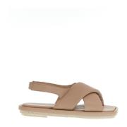 Naken skinn kryss sandal