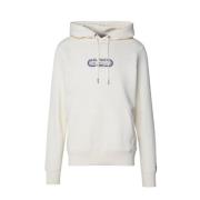 Beige Track Graphic Hoody Sweat