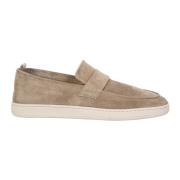 Beige Semskede Loafers for Menn