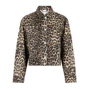 Leopard Denim Jakke Emilia Stil