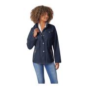 Feminin Comfort Fit Navy Jakke