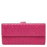 Pre-owned Rosa skinn Bottega Veneta lommebok