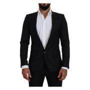 Svart ullformell frakk Martini blazer