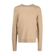 Beige Wool Mouline Sweatshirt