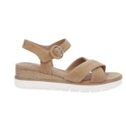 Brun Semsket Plateau Sandaler