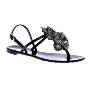 Sandal in black rubber