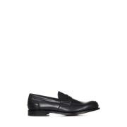 Sorte flate slip-on sko