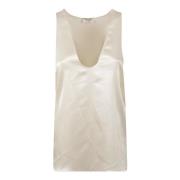 Silk Satin Crepe Tank Top