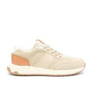 Beige Nabuk Sneakers med Gummisåle