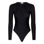 Sort Twist Neck Bodysuit Topwear