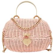 Pre-owned Rosa stoff Chanel veske