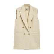 Dobbeltspent tweed lurex blazer