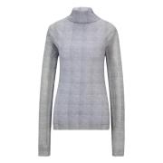 Mesh Top med Turtleneck og Plissé