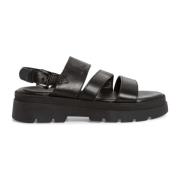 Sort Casual Flate Sandaler Kvinner