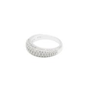 Skinnende Zirconia Slim Dome Ring