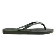 Slim Olive Green Flip Flops