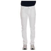 Hvit Bard Fit Bomull Jeans