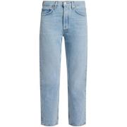 Lys Blå Slim Fit Jeans med Faded Effekt